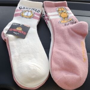 Pink and White Socks for Men